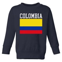 Flag Of Colombia Sports Athletics Left Side Toddler Sweatshirt