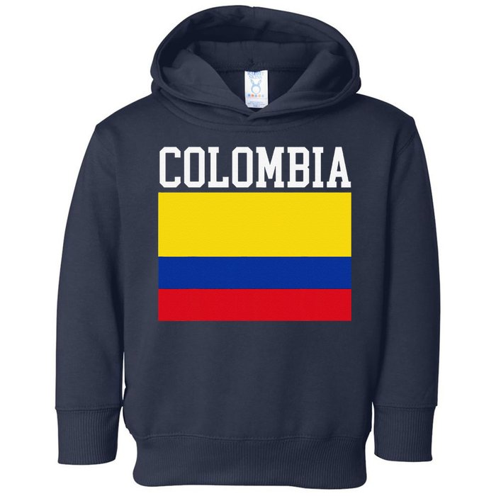 Flag Of Colombia Sports Athletics Left Side Toddler Hoodie