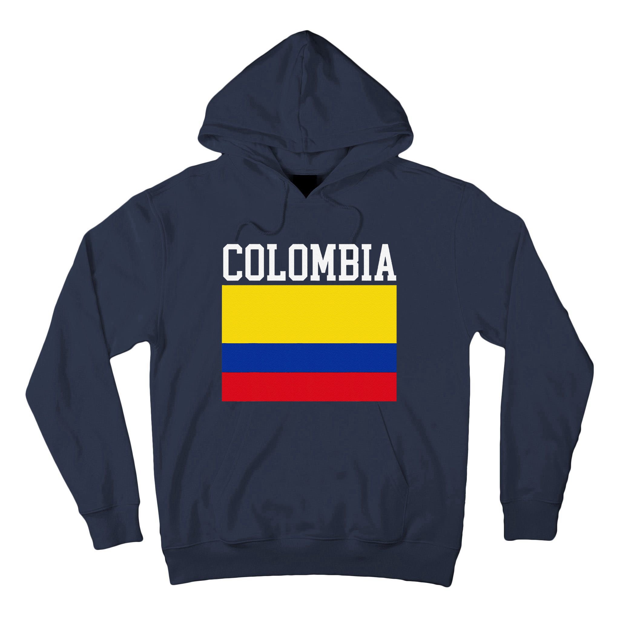Flag Of Colombia Sports Athletics Left Side Tall Hoodie