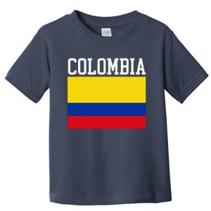 Flag Of Colombia Sports Athletics Left Side Toddler T-Shirt