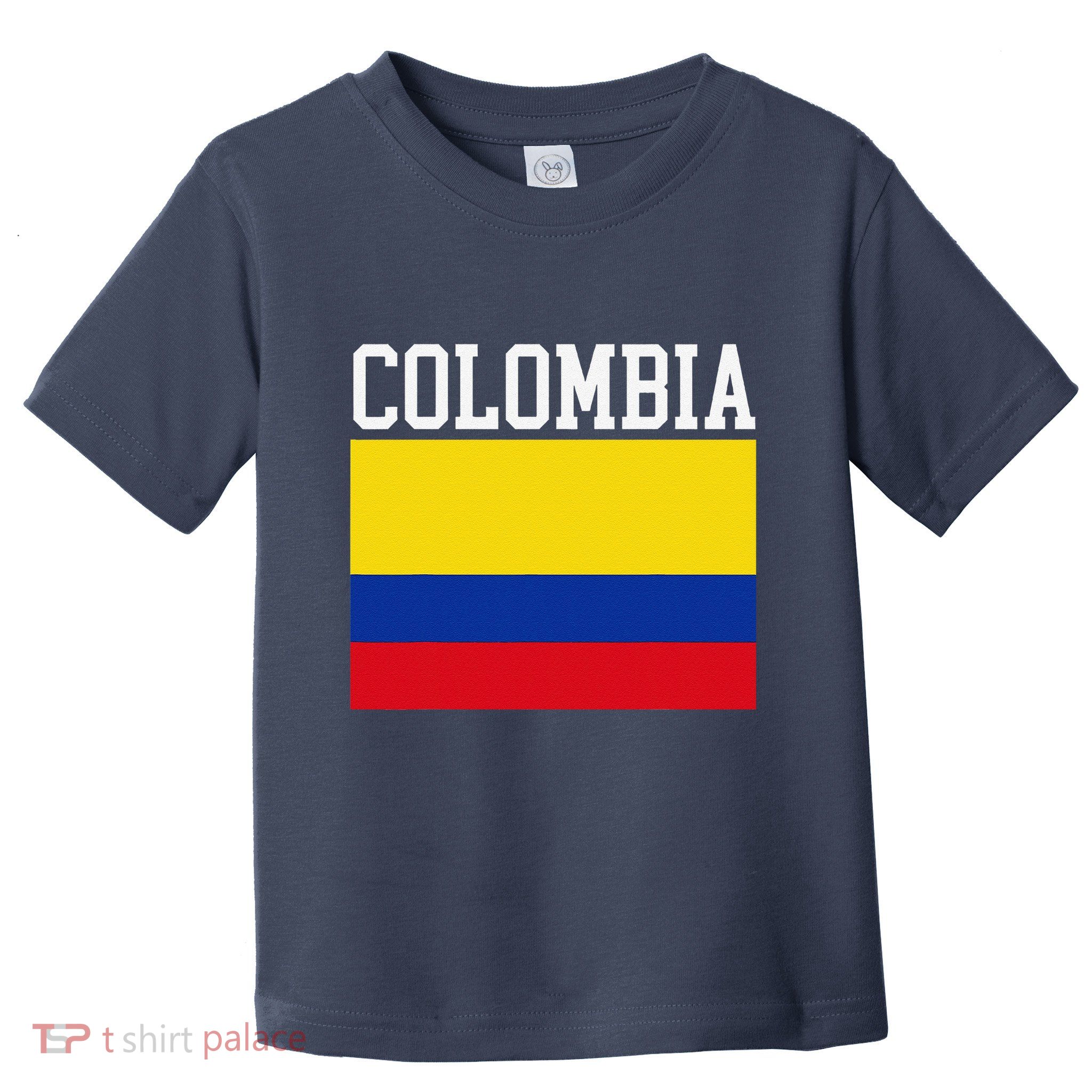 Flag Of Colombia Sports Athletics Left Side Toddler T-Shirt