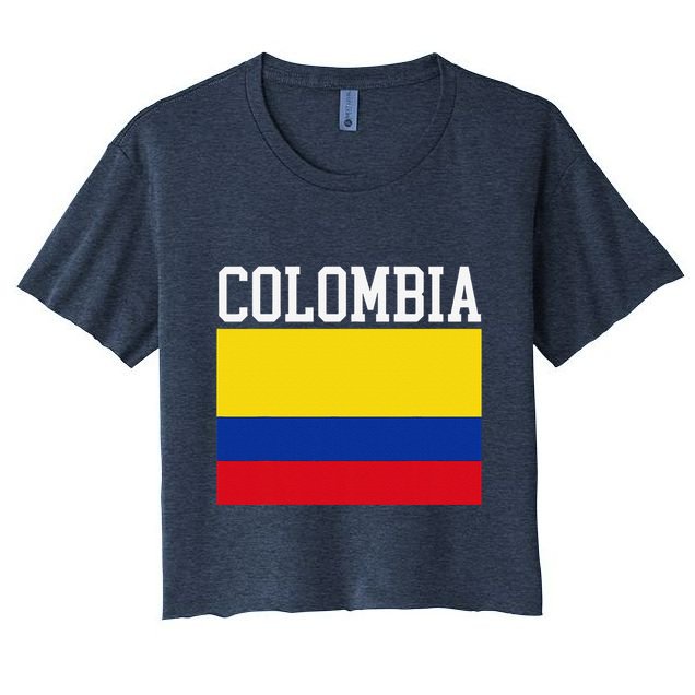 Flag Of Colombia Sports Athletics Left Side Crop Top