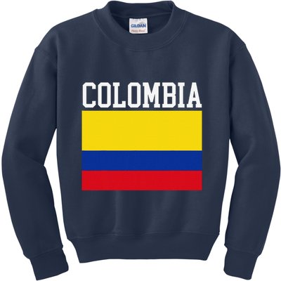 Flag Of Colombia Sports Athletics Left Side Kids Sweatshirt