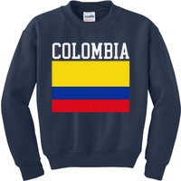 Flag Of Colombia Sports Athletics Left Side Kids Sweatshirt