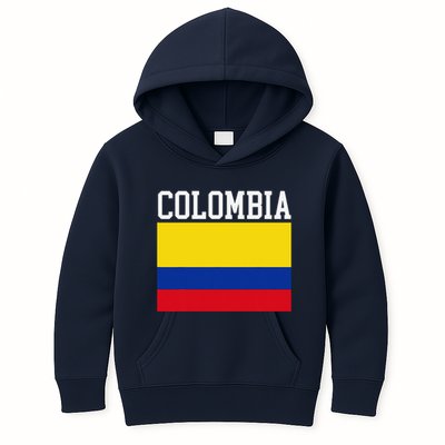 Flag Of Colombia Sports Athletics Left Side Kids Hoodie