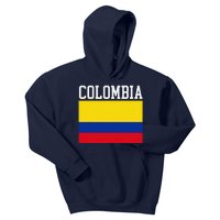 Flag Of Colombia Sports Athletics Left Side Kids Hoodie