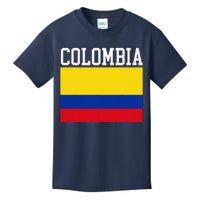 Flag Of Colombia Sports Athletics Left Side Kids T-Shirt