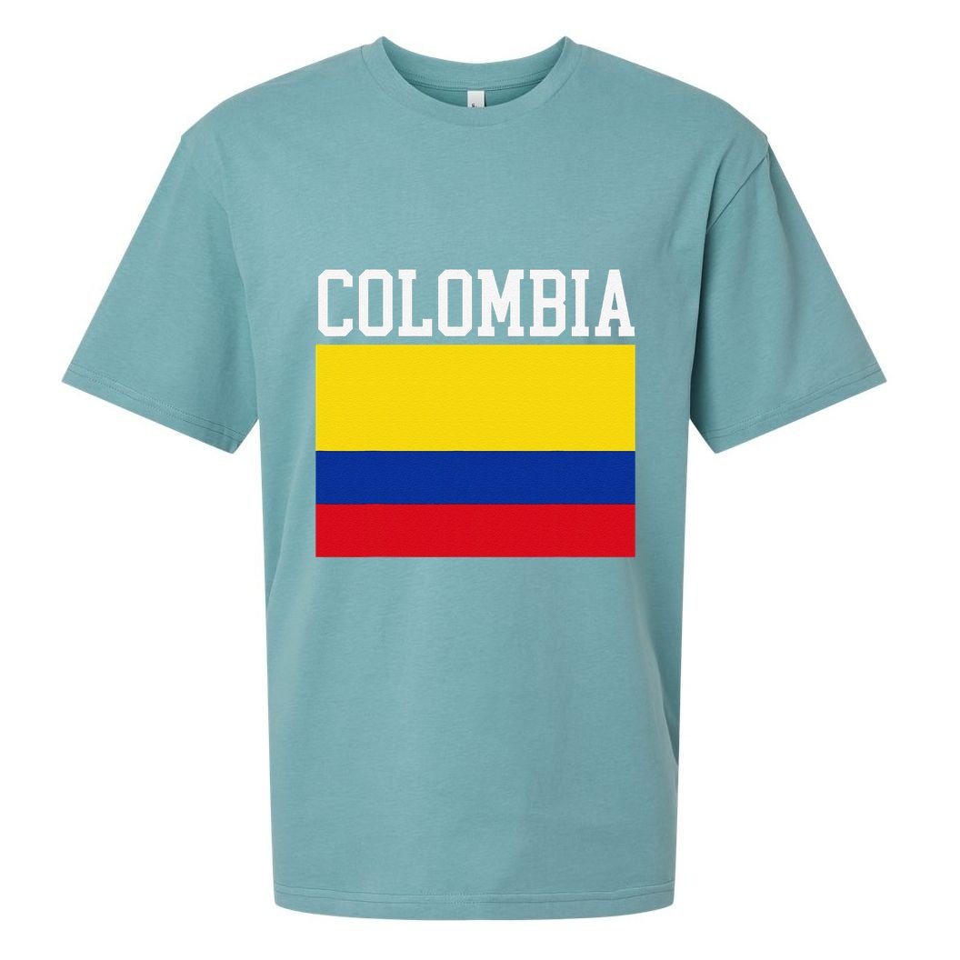 Flag Of Colombia Sports Athletics Left Side Sueded Cloud Jersey T-Shirt