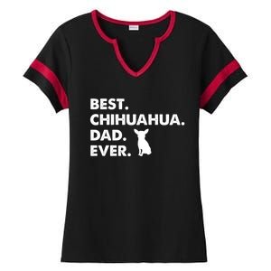 Father Of Chihuahuas Best Chihuahua Dad Ever Gift Ladies Halftime Notch Neck Tee