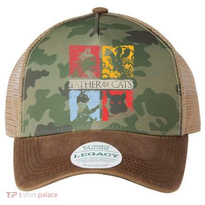 Father Of Cats Cat Lovers Cat Dad Fabulous Legacy Tie Dye Trucker Hat