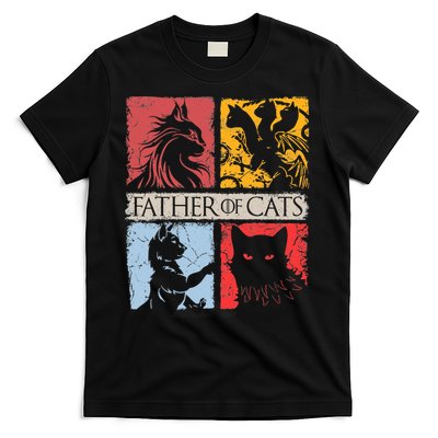 Father Of Cats Cat Lovers Cat Dad Fabulous T-Shirt
