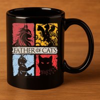 Father Of Cats Cat Lovers Cat Dad Fabulous 11oz C Handle Ceramic Mug
