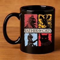 Father Of Cats Cat Lovers Cat Dad Fabulous 11oz C Handle Ceramic Mug