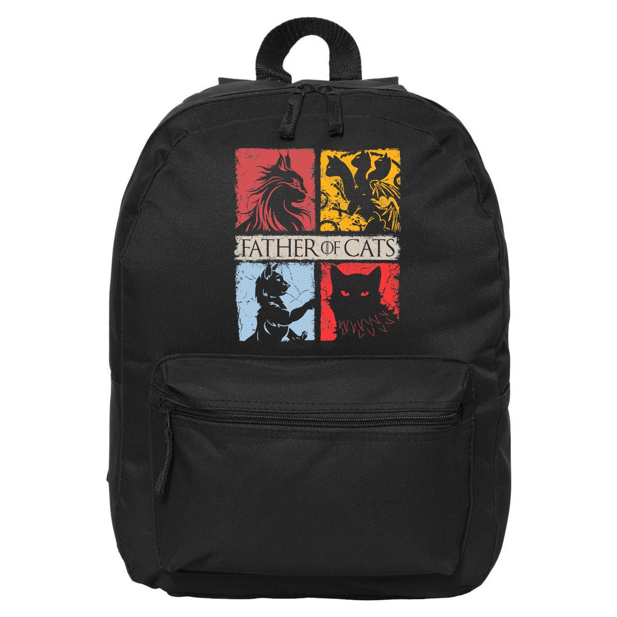 Father Of Cats Cat Lovers Cat Dad Fabulous 16 in Basic Backpack