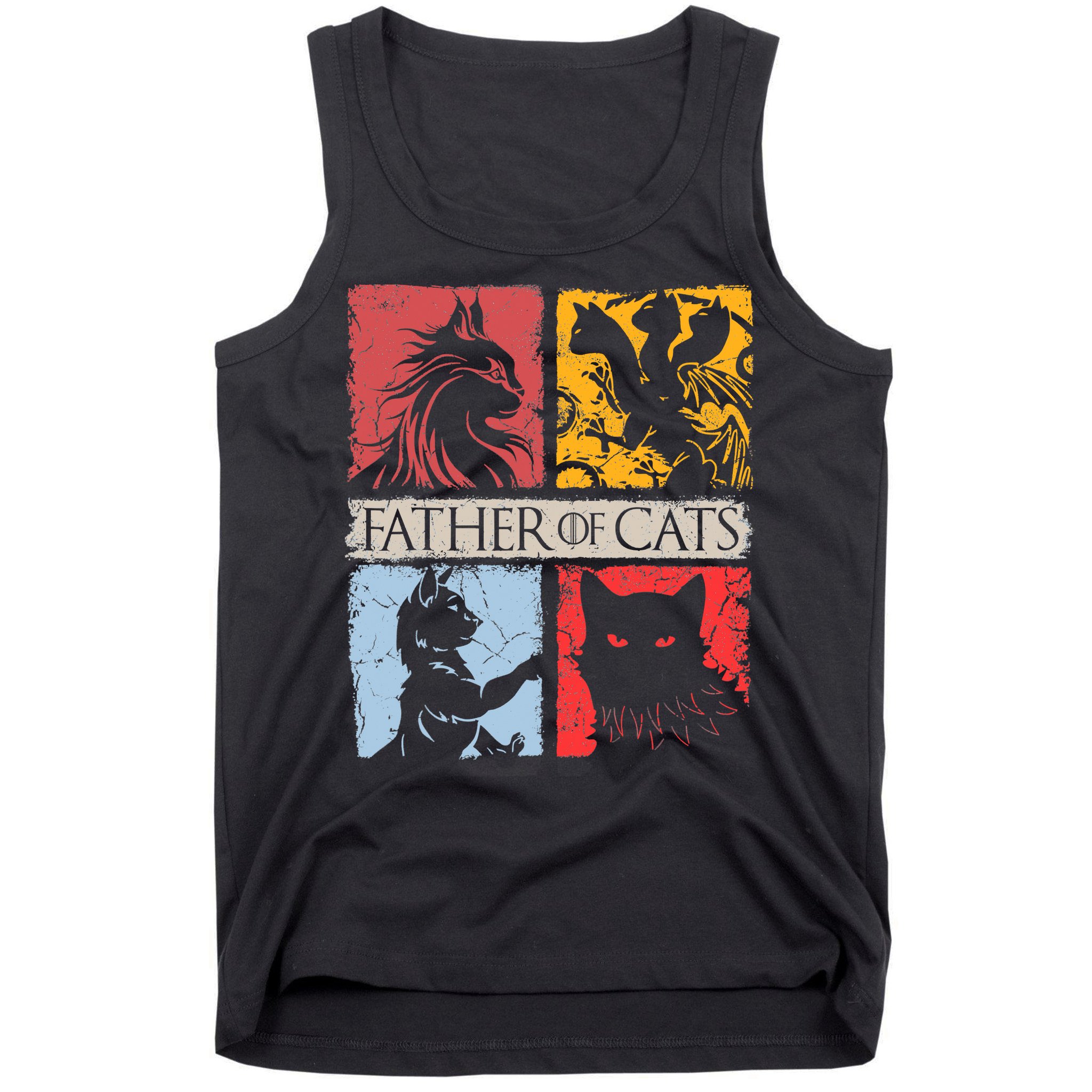 Father Of Cats Cat Lovers Cat Dad Fabulous Tank Top