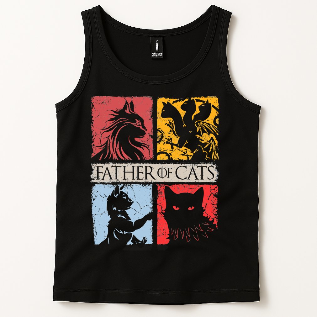 Father Of Cats Cat Lovers Cat Dad Fabulous Tank Top