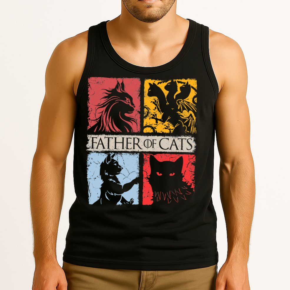 Father Of Cats Cat Lovers Cat Dad Fabulous Tank Top