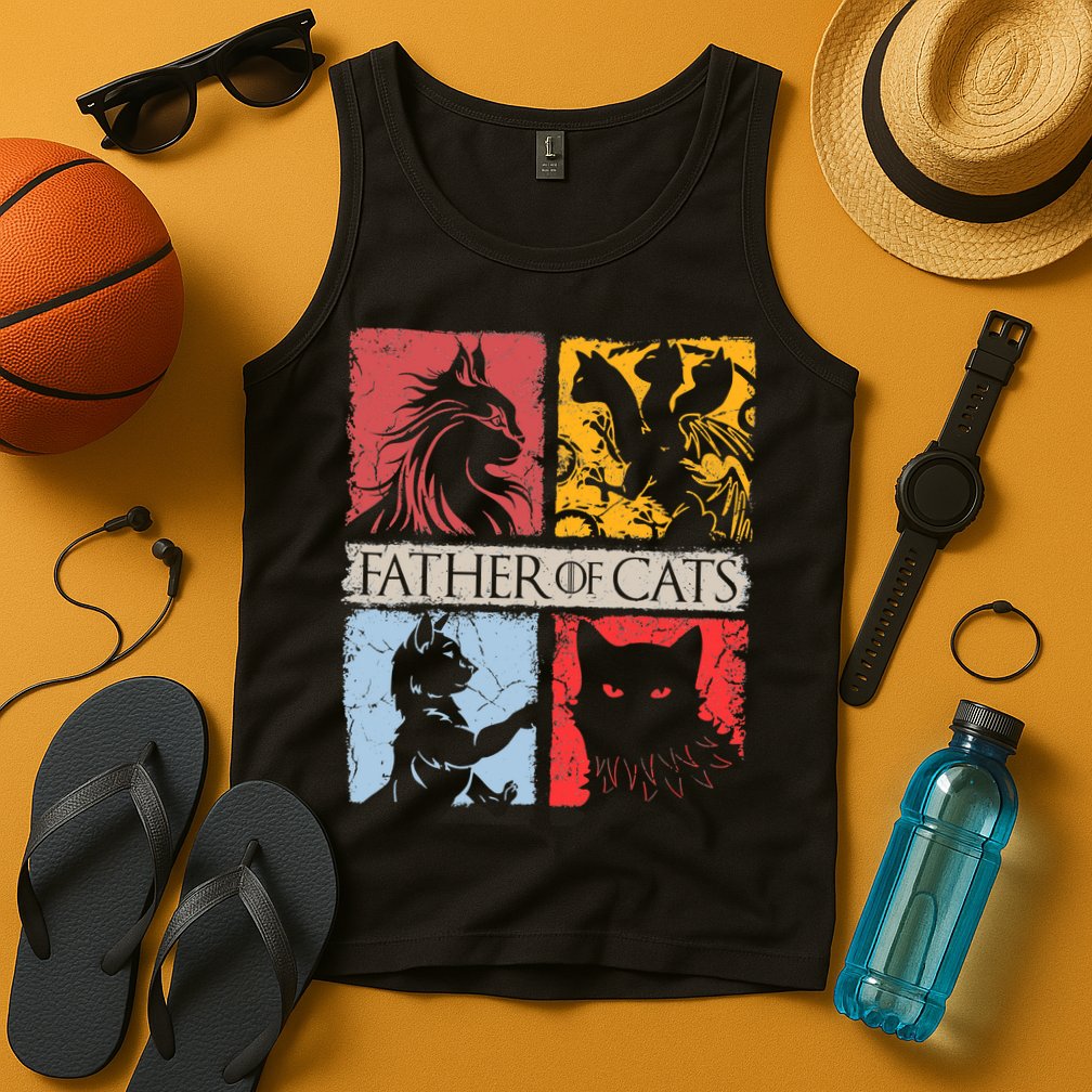 Father Of Cats Cat Lovers Cat Dad Fabulous Tank Top