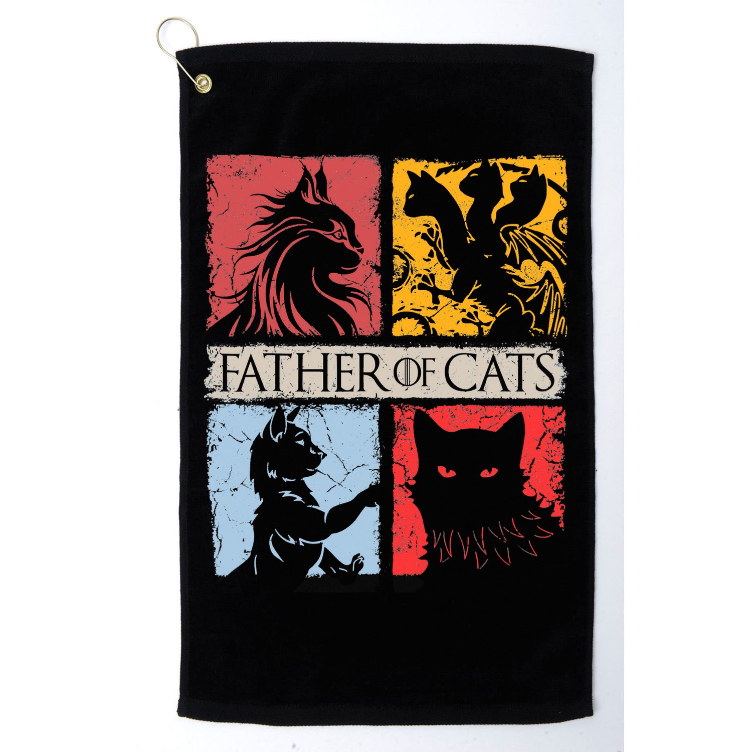 Father Of Cats Cat Lovers Cat Dad Fabulous Golf Towel