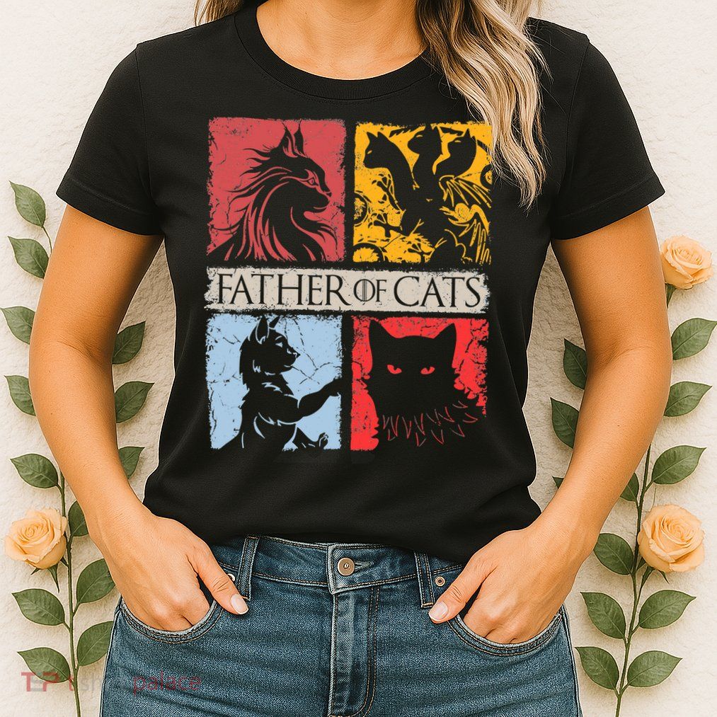 Father Of Cats Cat Lovers Cat Dad Fabulous Womens T-Shirt