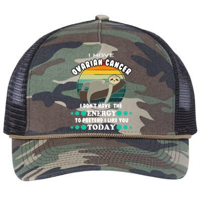 Funny Ovarian Cancer Awareness I have Ovarian Cancer Retro Rope Trucker Hat Cap