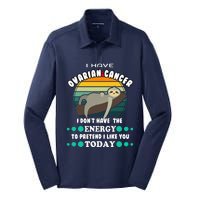 Funny Ovarian Cancer Awareness I have Ovarian Cancer Silk Touch Performance Long Sleeve Polo