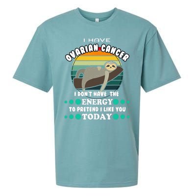 Funny Ovarian Cancer Awareness I have Ovarian Cancer Sueded Cloud Jersey T-Shirt