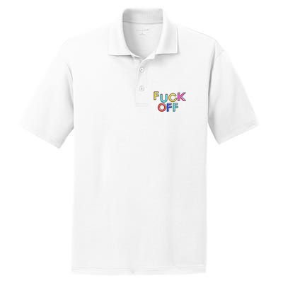 Fuck Off Colorful Funny PosiCharge RacerMesh Polo