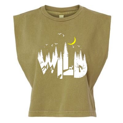 Family Outdoor Camping Trip Wildlife Camp Garment-Dyed Women's Muscle Tee