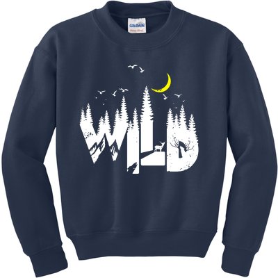 Family Outdoor Camping Trip Wildlife Camp Kids Sweatshirt