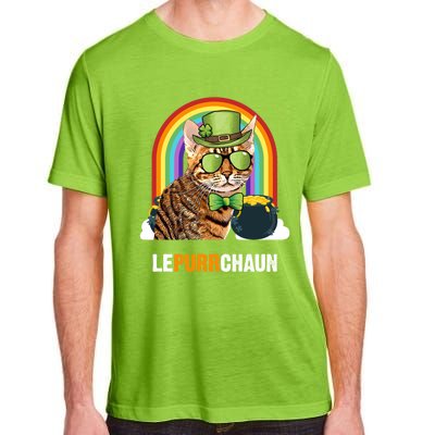 Funny Ocicat Cat Lepurrchaun St Patricks Day Gift Adult ChromaSoft Performance T-Shirt