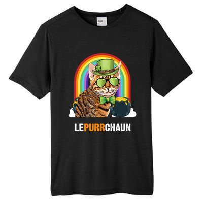 Funny Ocicat Cat Lepurrchaun St Patricks Day Gift Tall Fusion ChromaSoft Performance T-Shirt