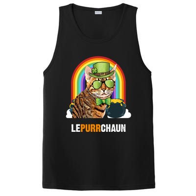 Funny Ocicat Cat Lepurrchaun St Patricks Day Gift PosiCharge Competitor Tank