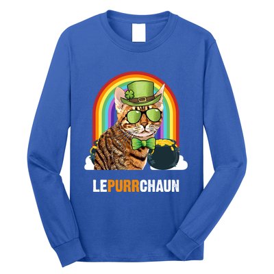 Funny Ocicat Cat Lepurrchaun St Patricks Day Gift Long Sleeve Shirt