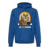 Funny Ocicat Cat Lepurrchaun St Patricks Day Gift Premium Hoodie