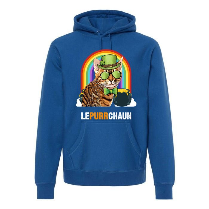 Funny Ocicat Cat Lepurrchaun St Patricks Day Gift Premium Hoodie