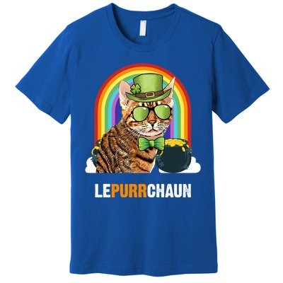 Funny Ocicat Cat Lepurrchaun St Patricks Day Gift Premium T-Shirt