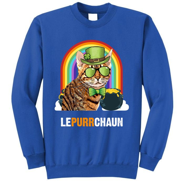 Funny Ocicat Cat Lepurrchaun St Patricks Day Gift Tall Sweatshirt