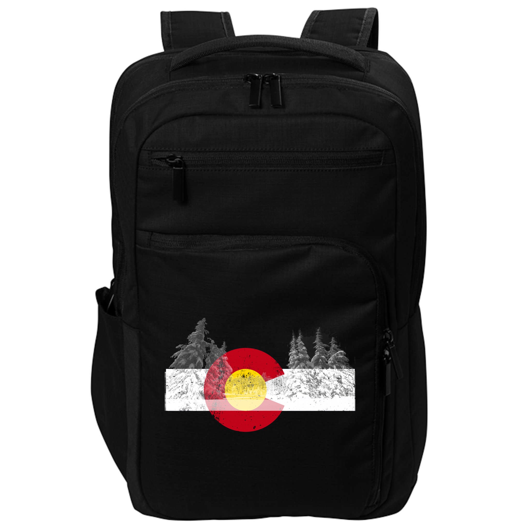 Flag Of Colorado Gift Mountain Ski Skiing Outdoors Gift Impact Tech Backpack