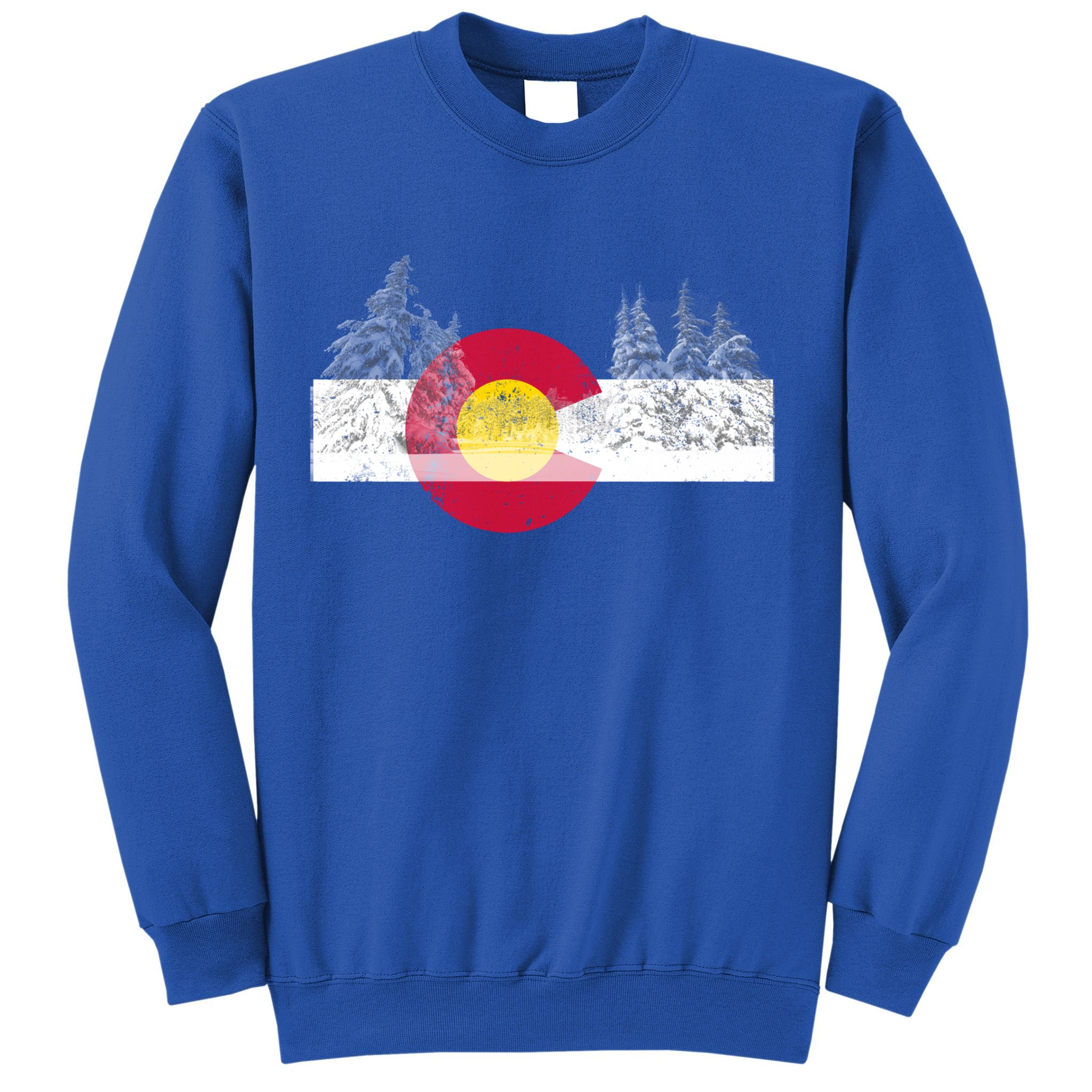 Flag Of Colorado Gift Mountain Ski Skiing Outdoors Gift Sweatshirt