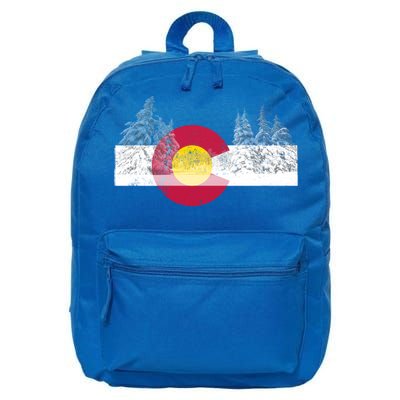 Flag Of Colorado Gift Mountain Ski Skiing Outdoors Gift 16 in Basic Backpack