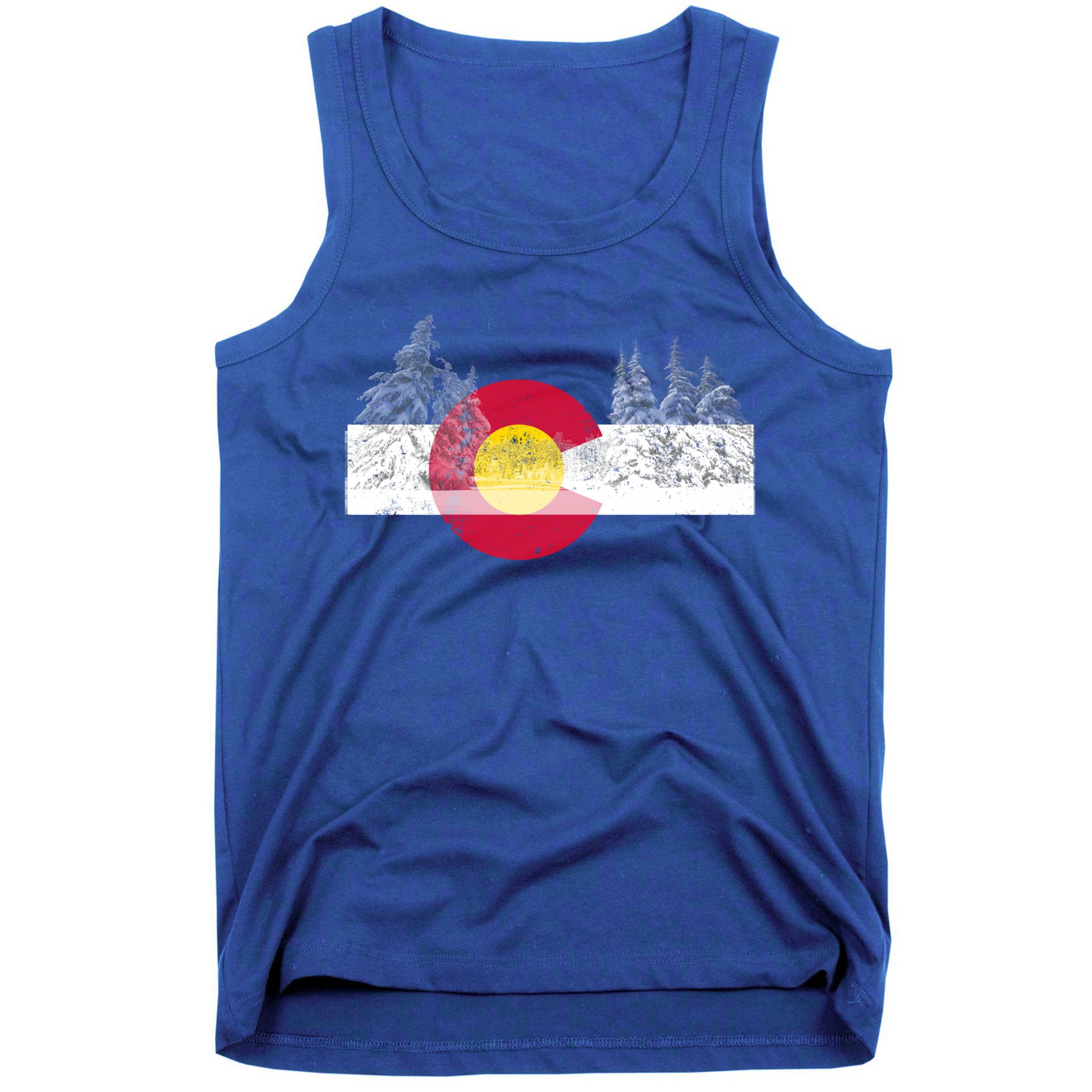 Flag Of Colorado Gift Mountain Ski Skiing Outdoors Gift Tank Top