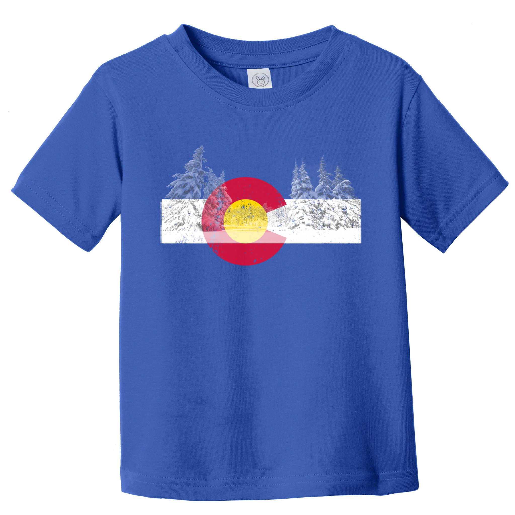 Flag Of Colorado Gift Mountain Ski Skiing Outdoors Gift Toddler T-Shirt