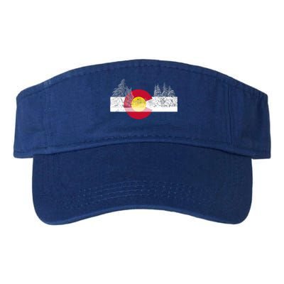 Flag Of Colorado Gift Mountain Ski Skiing Outdoors Gift Visor