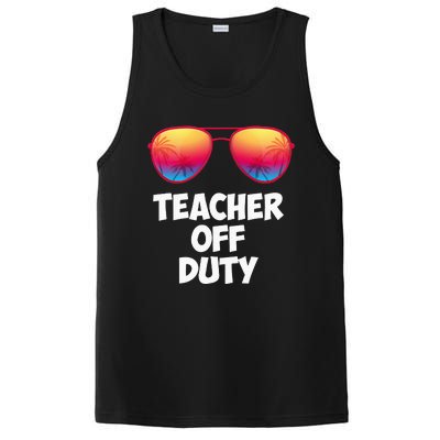 Funny OFF DUTY TEACHER Great Last Day Of School Gift PosiCharge Competitor Tank