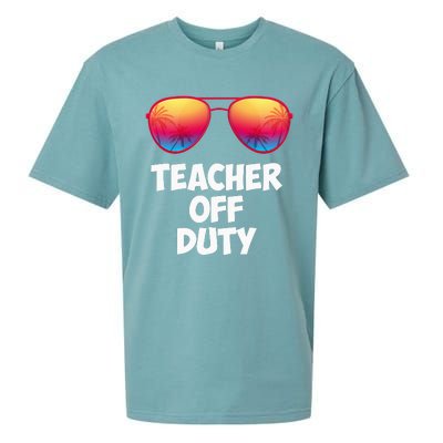 Funny OFF DUTY TEACHER Great Last Day Of School Gift Sueded Cloud Jersey T-Shirt