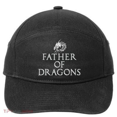 Father Of Dragons Funny Fathers Day Dad Gift 7-Panel Snapback Hat