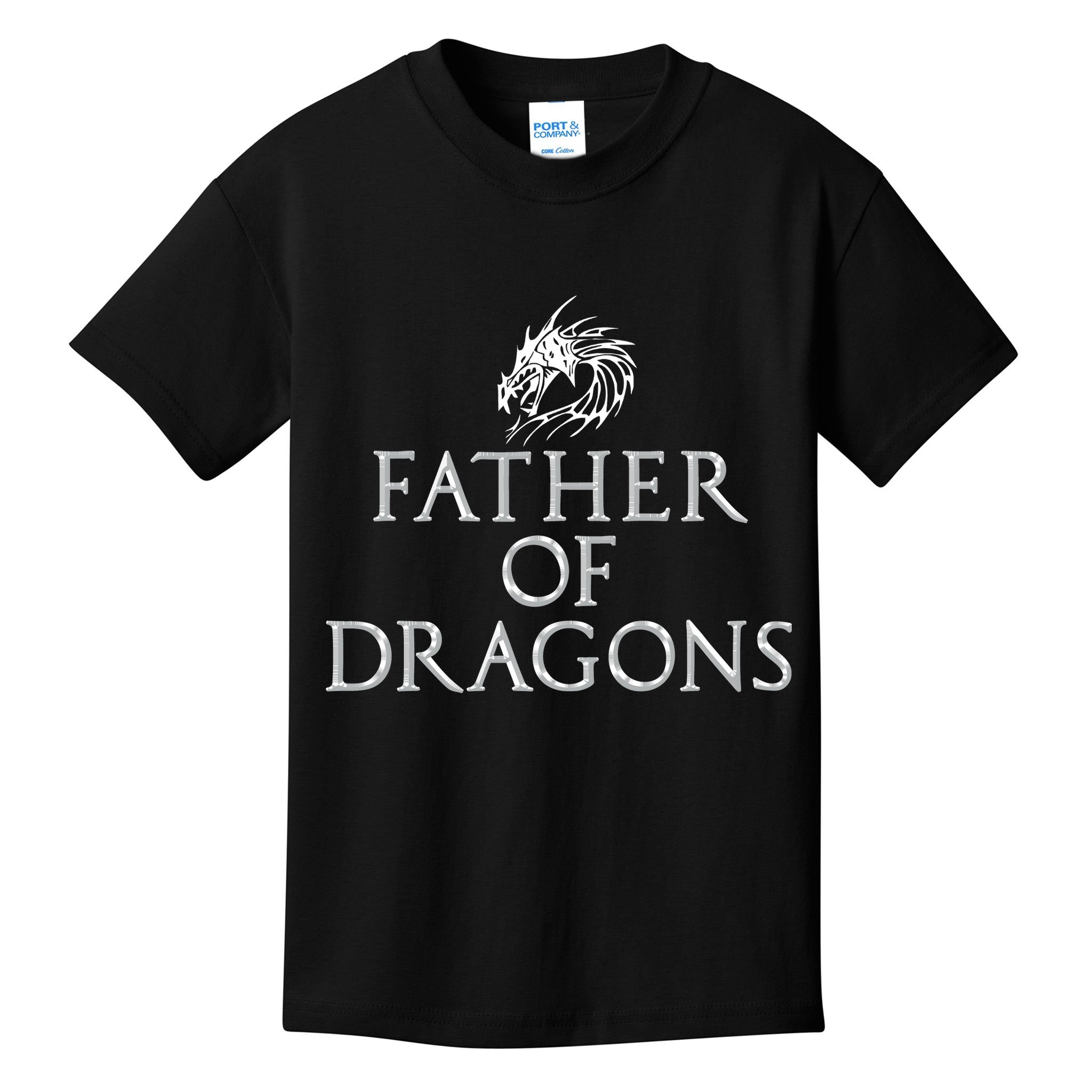 Father Of Dragons Funny Fathers Day Dad Gift Kids T-Shirt