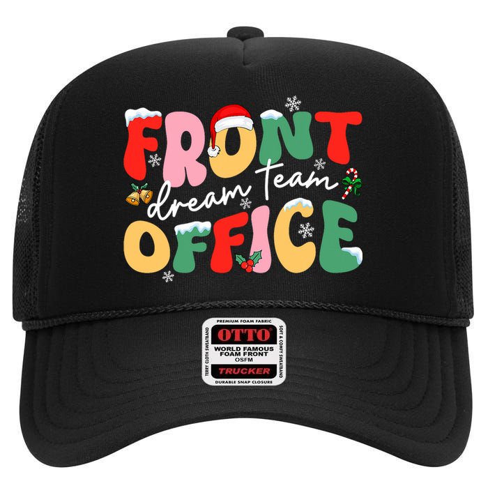 Front Office Dream Christmas Team Santa Hat Xmas Holiday High Crown Mesh Back Trucker Hat