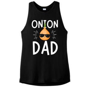 Funny Onion Dad Vegetable Fathers' Day Gardener Lover Gift Ladies PosiCharge Tri-Blend Wicking Tank